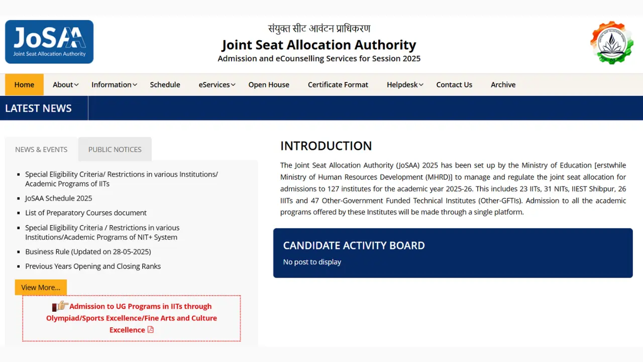 josaa-counselling-2025-iit-nit-iiit-admission-date